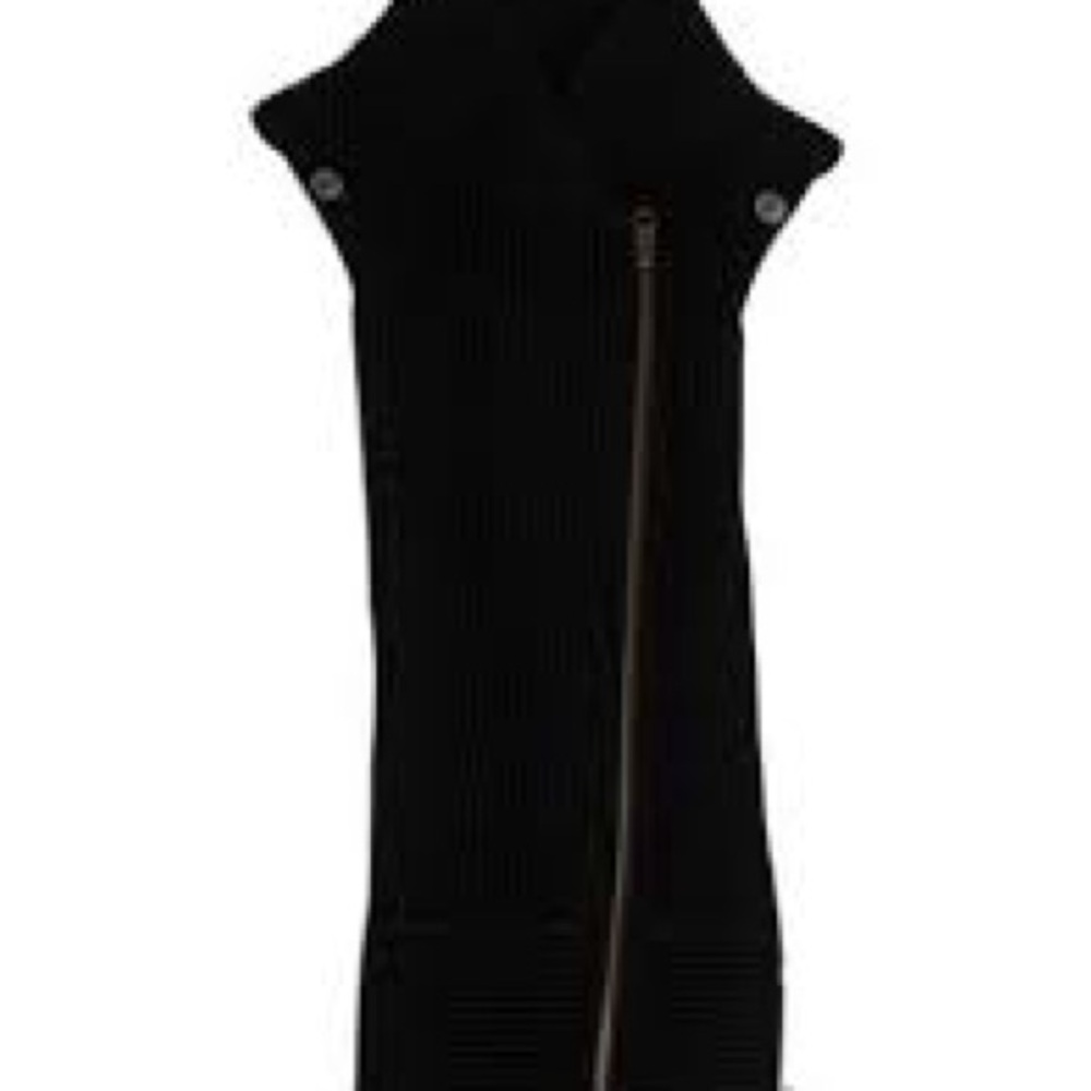 Veronica Beard Black Knit Ottoman Dickey with Zipper